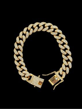 FASHION Pavé Link Gold-tone Bracelet  - NWT